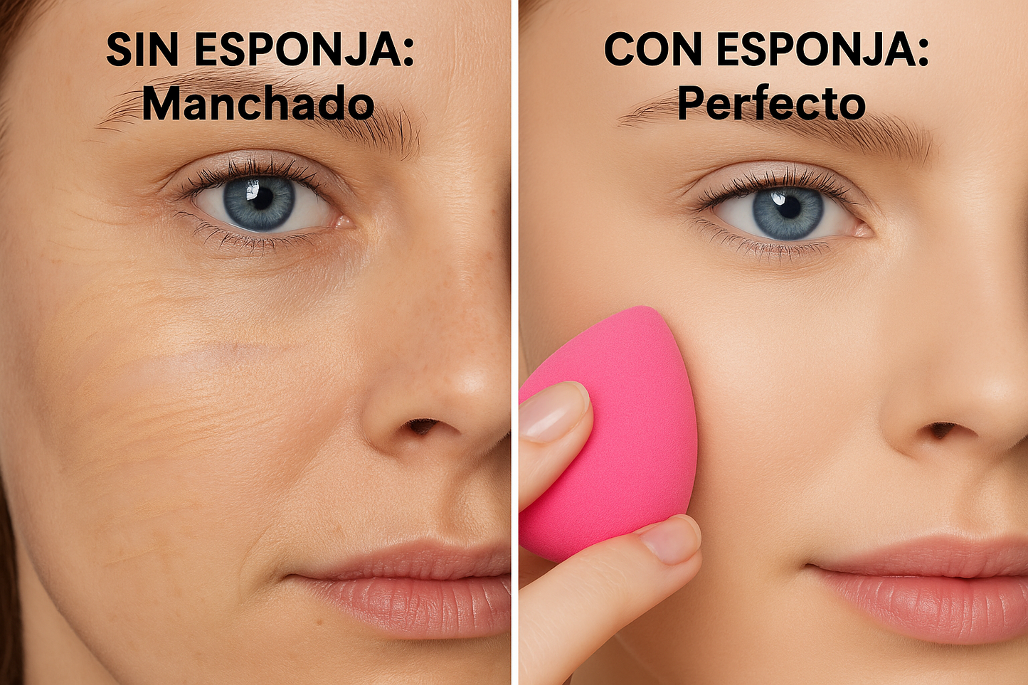 Comparación sin esponja vs con esponja