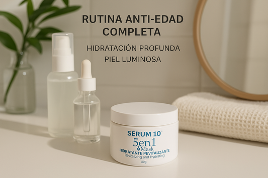 Rutina skincare con producto real
